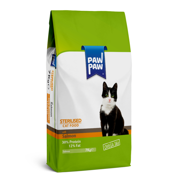 Paw Paw Adult Sterilised Cat Food With Salmon 7kg