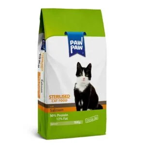 Pawpaw Adult Sterilised Cat food with Salmon 15Kgs